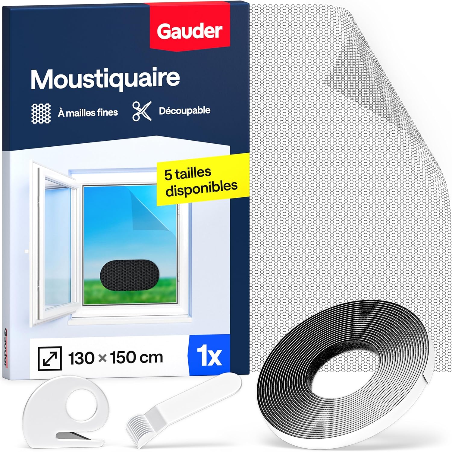 GAUDER Moustiquaire Fenêtre velcro sans perçage